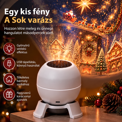 😽😘𝐕𝐄𝐋𝐍𝐎𝐑𝐀® Prémium Karácsonyi Fényprojektor – Ünnepi Kollekció 🎄