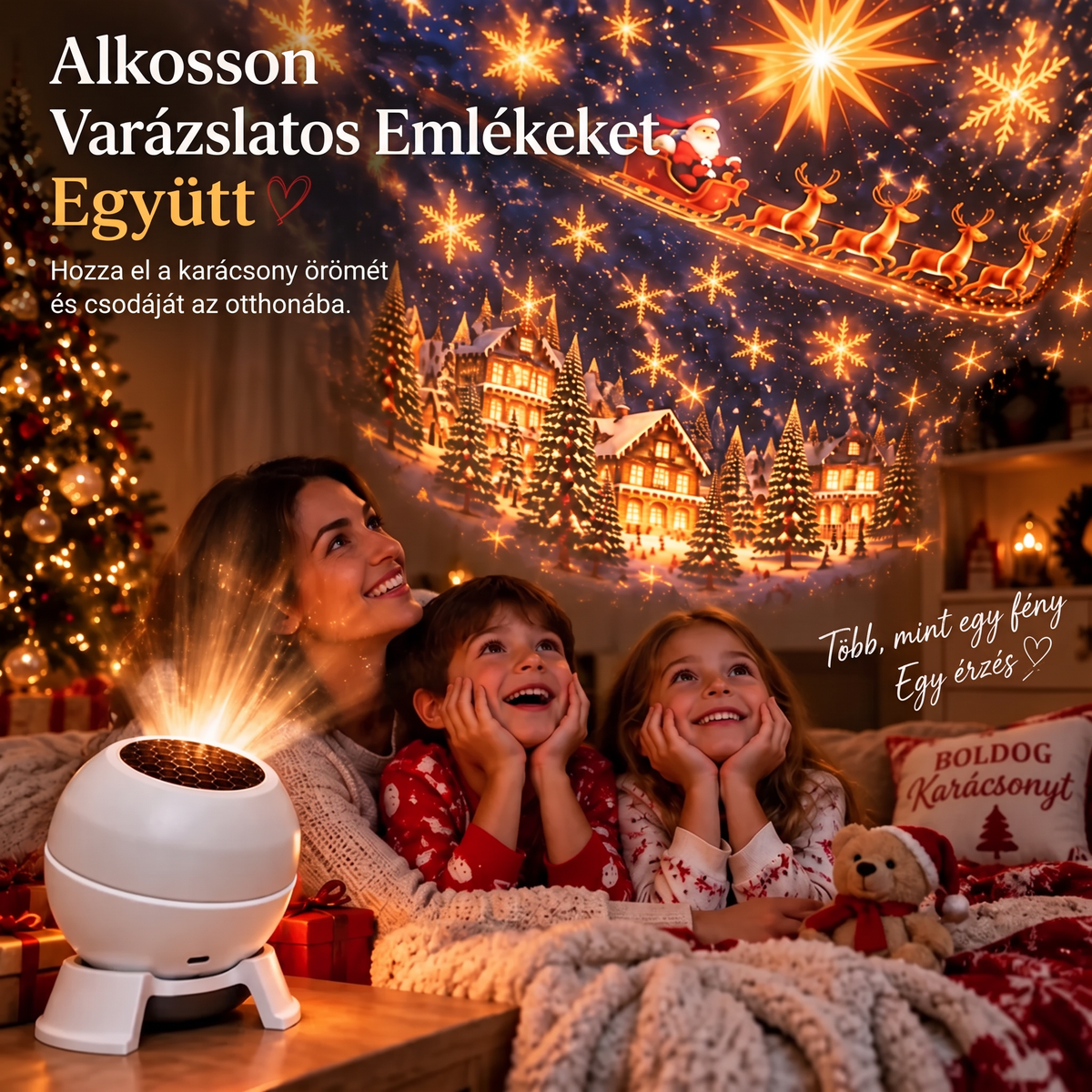 😽😘𝐕𝐄𝐋𝐍𝐎𝐑𝐀® Prémium Karácsonyi Fényprojektor – Ünnepi Kollekció 🎄