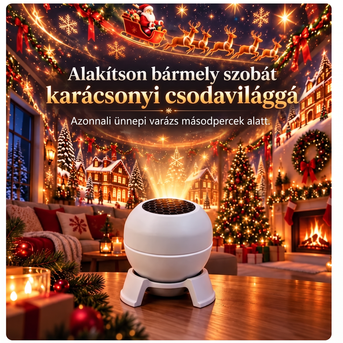😽😘𝐕𝐄𝐋𝐍𝐎𝐑𝐀® Prémium Karácsonyi Fényprojektor – Ünnepi Kollekció 🎄