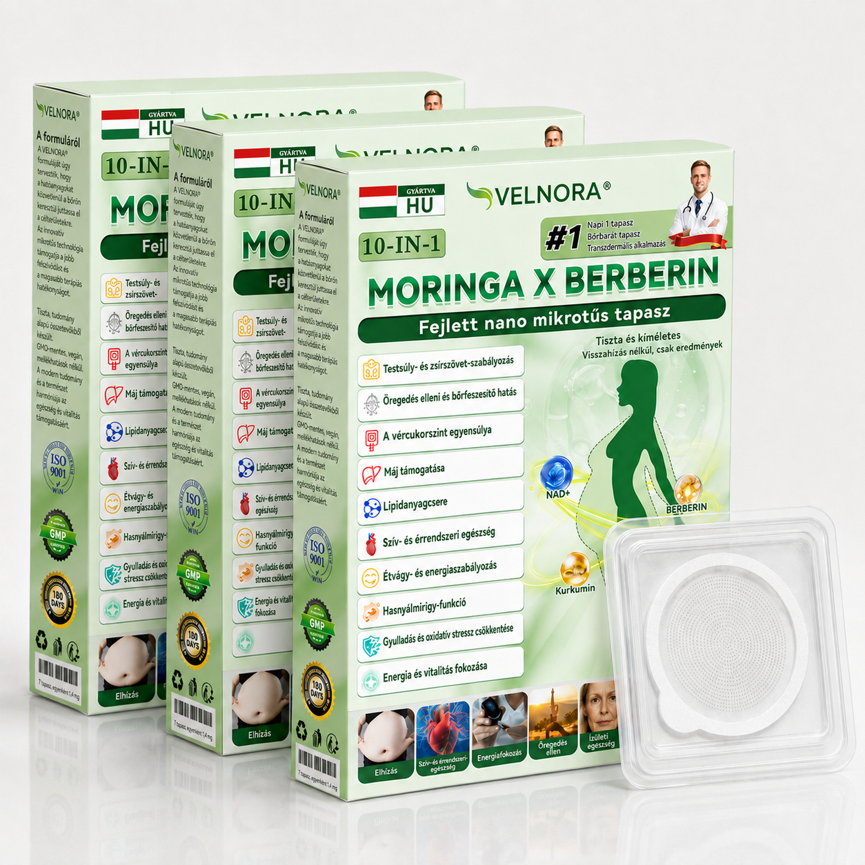 🎉🎁 Hivatalos áruház | 𝐕𝐄𝐋𝐍𝐎𝐑𝐀® Moringa & Berberin 10 az 1-ben fejlett nano-mikrotűs tapasz (naponta csak egyszer, már 7 nap alatt látható változások)