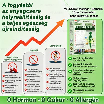 🎉🎁 Hivatalos áruház | 𝐕𝐄𝐋𝐍𝐎𝐑𝐀® Moringa & Berberin 10 az 1-ben fejlett nano-mikrotűs tapasz (naponta csak egyszer, már 7 nap alatt látható változások)